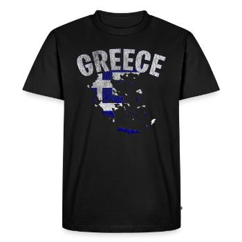Grèce - T-shirt Premium bio Homme - noir - Devant - Nico (187cm)