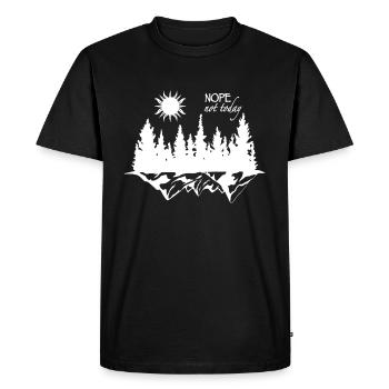 Summer forest mountains sun - Men's Premium Organic T-Shirt - black - Front - Nico (187cm)