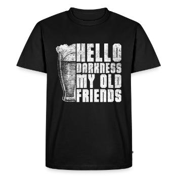 Hello Darkness, my old friend - Men's Premium Organic T-Shirt - black - Front - Nico (187cm)