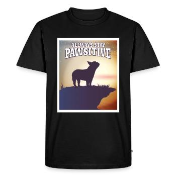 Chemise cadeau rétro Bouledogue Français - T-shirt Premium bio Homme - noir - Devant - Nico (187cm)