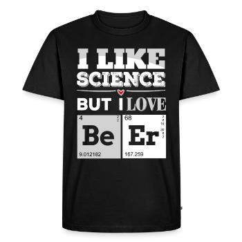 Nerd Science Geek - Men's Premium Organic T-Shirt - black - Front - Nico (187cm)