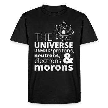 Nerd Science Geek - T-shirt Premium bio Homme - noir - Devant - Nico (187cm)