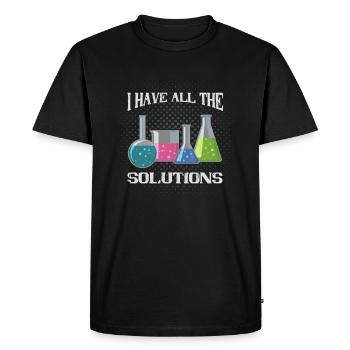 Nerd Science Geek - Men's Premium Organic T-Shirt - black - Front - Nico (187cm)
