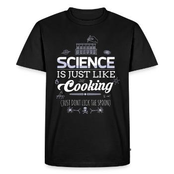 Nerd Science Geek - Men's Premium Organic T-Shirt - black - Front - Nico (187cm)