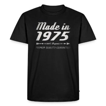 Made In 1975 Birthday Gift 47 Years Retro - Men's Premium Organic T-Shirt - black - Front - Nico (187cm)