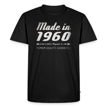 Made In 1960 Birthday Gift 62 Years Retro - Men's Premium Organic T-Shirt - black - Front - Nico (187cm)