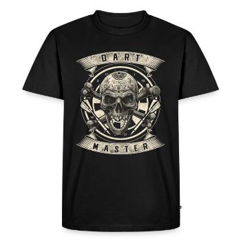 Dart master skull darts player darts tournament - Men's Premium Organic T-Shirt - black - Front - Nico (187cm)