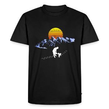 Chien de montagne randonnée chien d'alpinisme cadeau - T-shirt Premium bio Homme - noir - Devant - Nico (187cm)