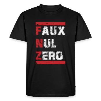 faux nul zéro t-shirt humour cadeau original - T-shirt Premium bio Homme - noir - Devant - Nico (187cm)