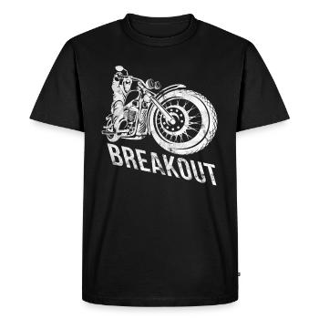 Breakout vintage motorcycle custom chopper biker - Men's Premium Organic T-Shirt - black - Front - Nico (187cm)