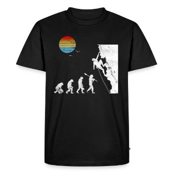 L'évolution du bloc d'escalade - T-shirt Premium bio Homme - noir - Devant - Nico (187cm)