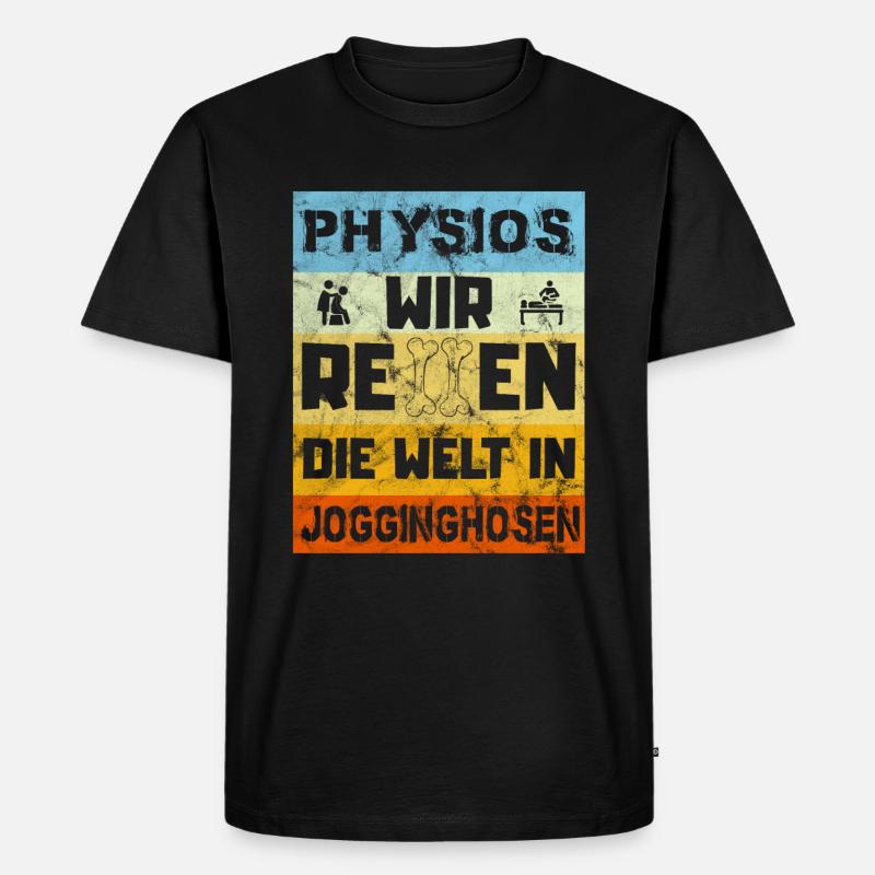 Physiotherapeut Geschenk - Männer Premium Bio T-Shirt - Schwarz