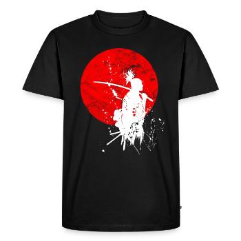 Samouraï japonais - T-shirt Premium bio Homme - noir - Devant - Nico (187cm)