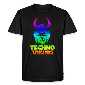 Germanic Techno Vikinger Nordmänner Germanic - T-shirt Premium bio Homme - noir - Devant - Nico (187cm)