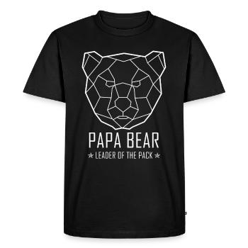 Polygon Bear Geometric Animal Berlin Papa Bear - Men's Premium Organic T-Shirt - black - Front - Nico (187cm)