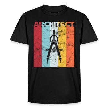 Architecte - T-shirt Premium bio Homme - noir - Devant - Nico (187cm)