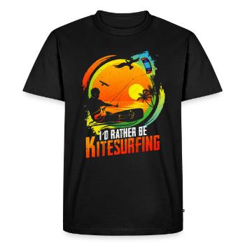 Vintage Kite Surfer Kite Kiteboarding Retro Kites - T-shirt Premium bio Homme - noir - Devant - Nico (187cm)