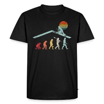 Couvreur charpentier évolution - T-shirt Premium bio Homme - noir - Devant - Nico (187cm)