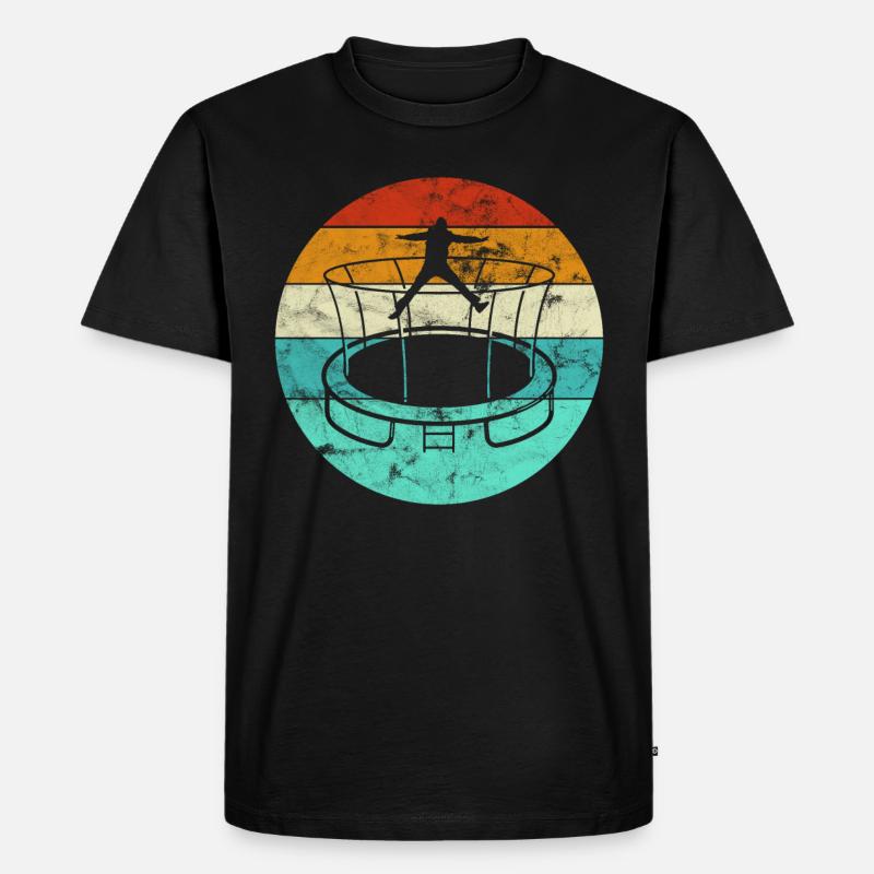 Trampolin - Männer Premium Bio T-Shirt - Schwarz