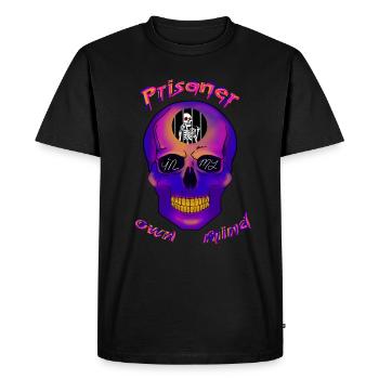 Prisoner in my own mind skull gift sayings - Men's Premium Organic T-Shirt - black - Front - Nico (187cm)