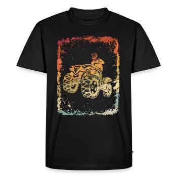 Vintage Quad cadeau Quad Rider Retro Biker - T-shirt Premium bio Homme - noir - Devant - Nico (187cm)