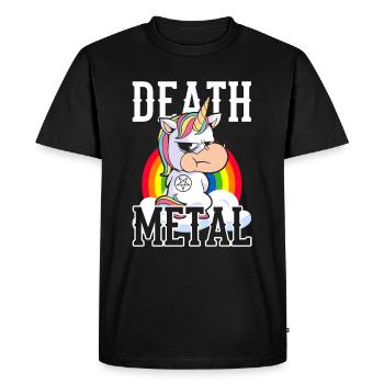 Death Metal Licorne - T-shirt Premium bio Homme - noir - Devant - Nico (187cm)