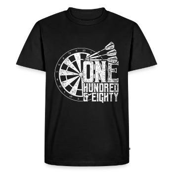 Dart One Hundred And Eighty 180 Darts Dart Arrow Ge - Men's Premium Organic T-Shirt - black - Front - Nico (187cm)