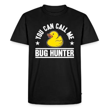 Programmeurs Canard Programmation Debugging Drôle - T-shirt Premium bio Homme - noir - Devant - Nico (187cm)