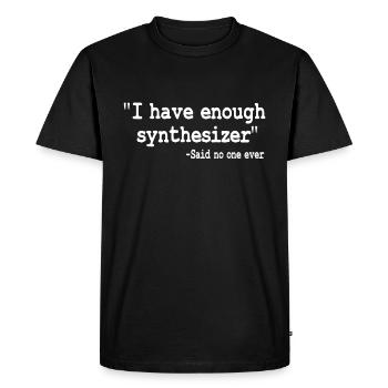 Synthesizer Synth Analog Raw Drôle - T-shirt Premium bio Homme - noir - Devant - Nico (187cm)