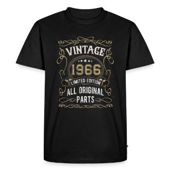 Born 1966 Birthday gift 56 years - Men's Premium Organic T-Shirt - black - Front - Nico (187cm)