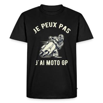 Je Peux Pas J Ai Moto GP - T-shirt Premium bio Homme - noir - Devant - Nico (187cm)