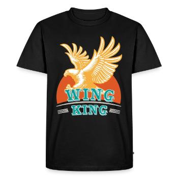 Wing King Goldwing Motorcycle Design - Men's Premium Organic T-Shirt - black - Front - Nico (187cm)