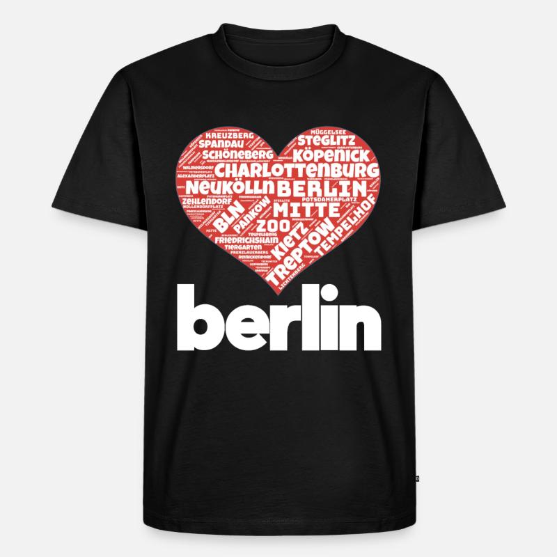 Berlin - Männer Premium Bio T-Shirt - Schwarz