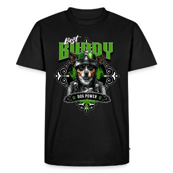 Bester Freund - Best Buddy - Men's Premium Organic T-Shirt - black - Front - Nico (187cm)
