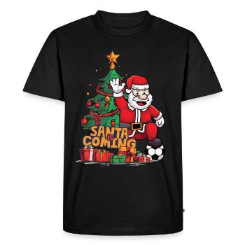 Noël Père Noël Saint-Nicolas Football - T-shirt Premium bio Homme - noir - Devant - Nico (187cm)