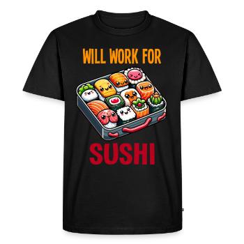 Fonctionnera pour Sushi - T-shirt Premium bio Homme - noir - Devant - Nico (187cm)