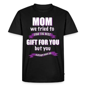 Cadeau Chemise d’anniversaire de fête des mères - T-shirt Premium bio Homme - noir - Devant - Nico (187cm)