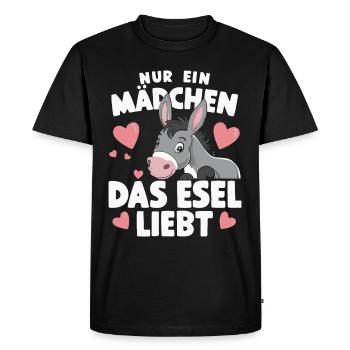Âne âne mulet Muli - T-shirt Premium bio Homme - noir - Devant - Nico (187cm)