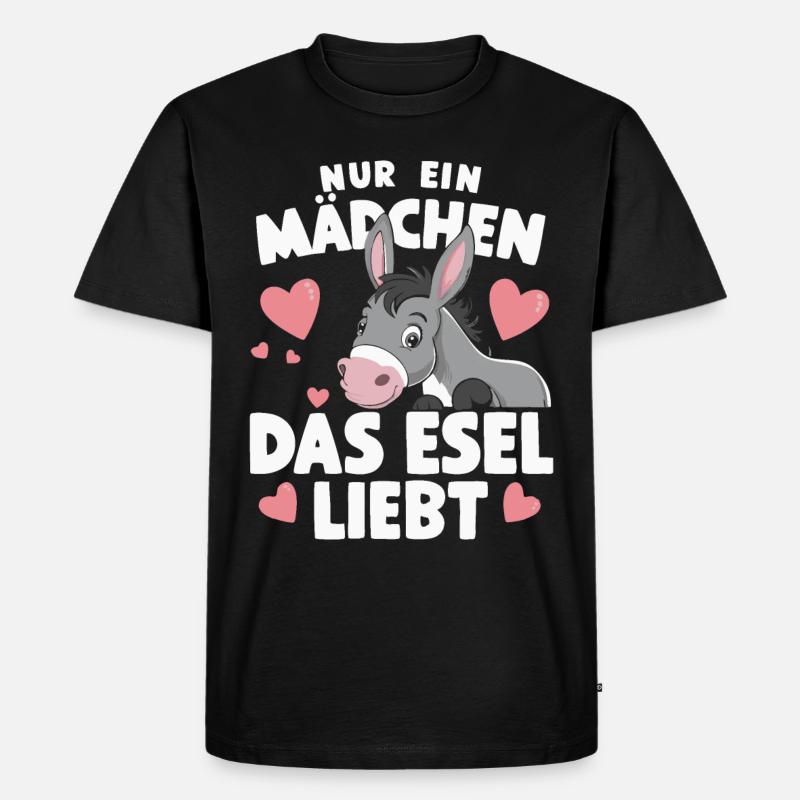 Esel Eselchen Maultier Muli - Männer Premium Bio T-Shirt - Schwarz