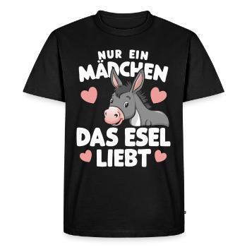 Âne âne mulet Muli - T-shirt Premium bio Homme - noir - Devant - Nico (187cm)