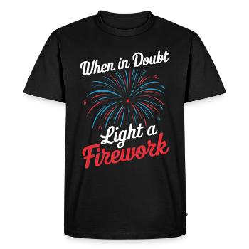 Pyrotechnie Feux d’artifice Pyrotechnie - T-shirt Premium bio Homme - noir - Devant - Nico (187cm)