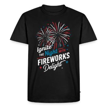 Pyrotechnie Feux d’artifice Pyrotechnie - T-shirt Premium bio Homme - noir - Devant - Nico (187cm)