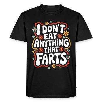 Végétarien Végétalien Végétarien Végétarien - T-shirt Premium bio Homme - noir - Devant - Nico (187cm)