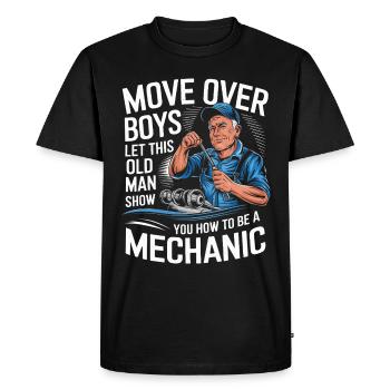 Mécanicien Atelier mécanique - T-shirt Premium bio Homme - noir - Devant - Nico (187cm)