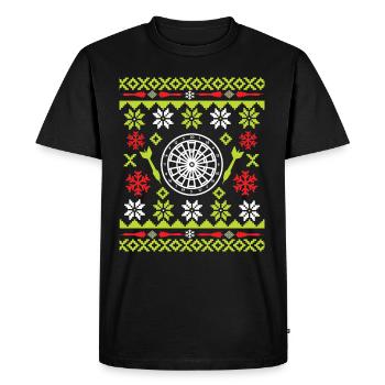 Noël laid Dart - T-shirt Premium bio Homme - noir - Devant - Nico (187cm)