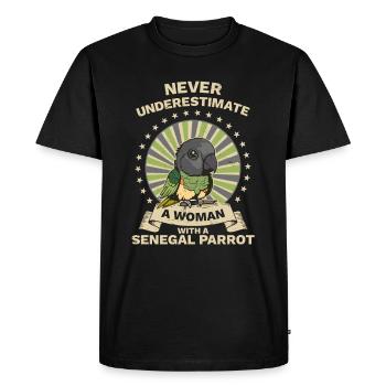 Sénégal Perroquet Moorhead Perroquet Perroquet Retro Maman - T-shirt Premium bio Homme - noir - Devant - Nico (187cm)