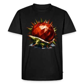 Châtaignier polygonal : arbre à feuilles caduques automnale - T-shirt Premium bio Homme - noir - Devant - Nico (187cm)