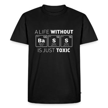 Bass Nerds Éléments du tableau périodique Science - T-shirt Premium bio Homme - noir - Devant - Nico (187cm)