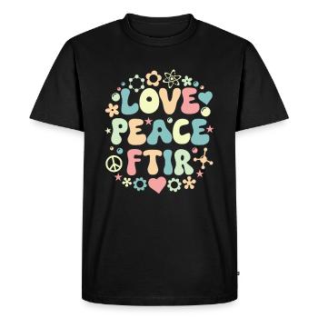 FTIR Love Fourier Spectroscopie Rétro Vintage - T-shirt Premium bio Homme - noir - Devant - Nico (187cm)