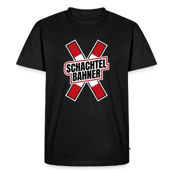 Schachtelbahner Modelleisenbahn Andreaskreuz H0 - T-shirt Premium bio Homme - noir - Devant - Nico (187cm)